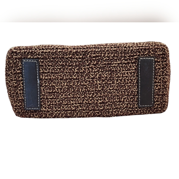 The Sak Elliott Lucca Chocolate Brown Crochet/Woven Satchel Bag EUC - Picture 3 of 15